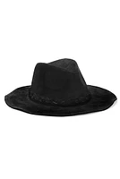 Braided Faux Suede Panama Hat