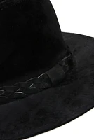 Braided Faux Suede Panama Hat