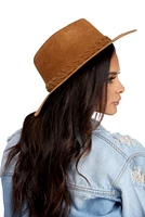 Braided Faux Suede Panama Hat