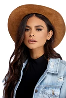 Braided Faux Suede Panama Hat