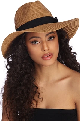 Banded Straw Panama Hat