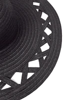 Cut Out Straw Floppy Hat