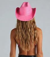 Glam Country Girl Rhinestone Trim Cowboy Hat