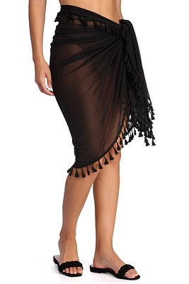Mesh Tassel Wrap