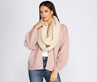Keep Me Toasty Knit Infinity Scarf
