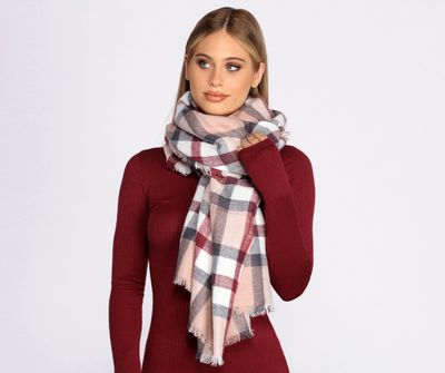 A Lovely Cold Day Plaid Scarf