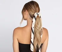 Polka Dot Satin Hair Scarf