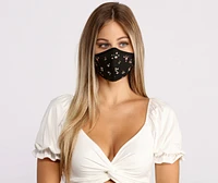 Dark Floral Face Mask