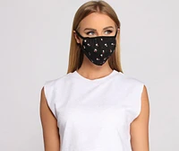 Dark Floral Face Mask With Earloops