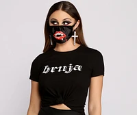 Halloween Vampire Fang Facial Mask With Earloops