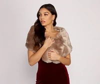 So Luxe Faux Fur Shawl