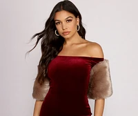So Luxe Faux Fur Shawl