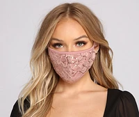 Sequin and Lace Face Mask