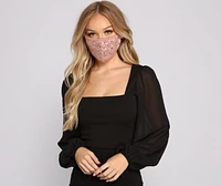 Sequin and Lace Face Mask