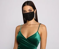 Sequin and Lace Face Mask