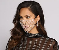 Luxe Rhinestone Face Mask With Earloops