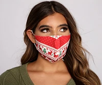Festive Reindeer Holiday Face Mask