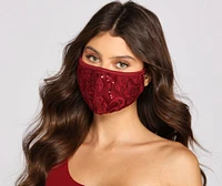 Sequin and Lace Face Mask