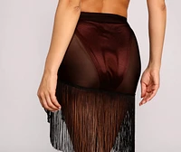 Fab N' Fringe Mesh Swim Coverup