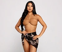 Dragon Print Swim Coverup