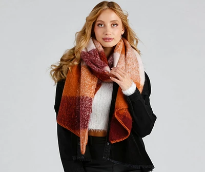 Cozy Season Brushed Plaid Scarf