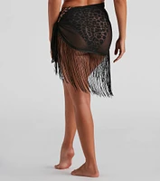 Fun In Fringe Mesh Swim Wrap