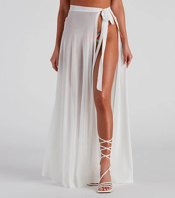 Major Vacay Vibes Mesh Swim Wrap
