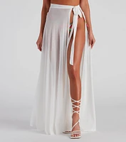Major Vacay Vibes Mesh Swim Wrap