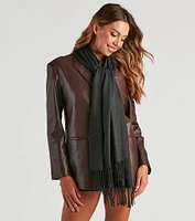 Winter Strolls Fringe Scarf