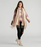 Winter Strolls Fringe Scarf