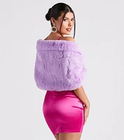 So Luxe Faux Fur Shawl Wrap