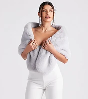 So Luxe Faux Fur Shawl Wrap