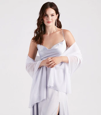 Layer On Classy Mesh Shawl Wrap