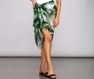 Palm Paradise Wrap Cover Up