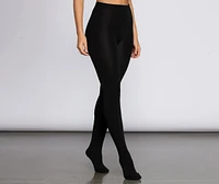 Fleece Lined Tights Set Of Two