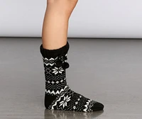 Snuggle All The Way Non Slip Fuzzy Sock Slippers