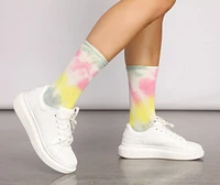Tie Dye Crew Socks