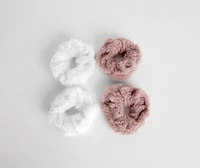Preppy Schoolgirl Faux Fur Scrunchie Pack