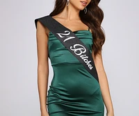 21 Bitches Glitter Sash