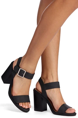 Buckle Up Block Heels