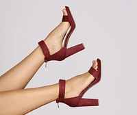 Strut Style Block Heels