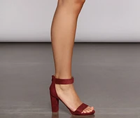 Strut Style Block Heels
