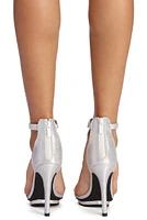 Glitter Mesh Island Stiletto Heels