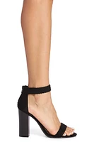 Braided Strap Block Heels