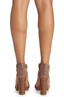 Braided Strap Block Heels
