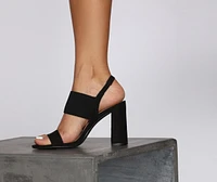 Sling Back Block Heels
