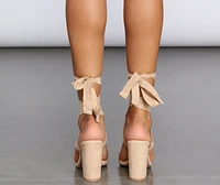 High Rise Lace-Up Heels