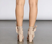Wrapped Classy Faux Suede Heels