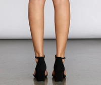 Do My Thing Rhinestone Suede Heels