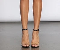 Live And Love Lucite Heels